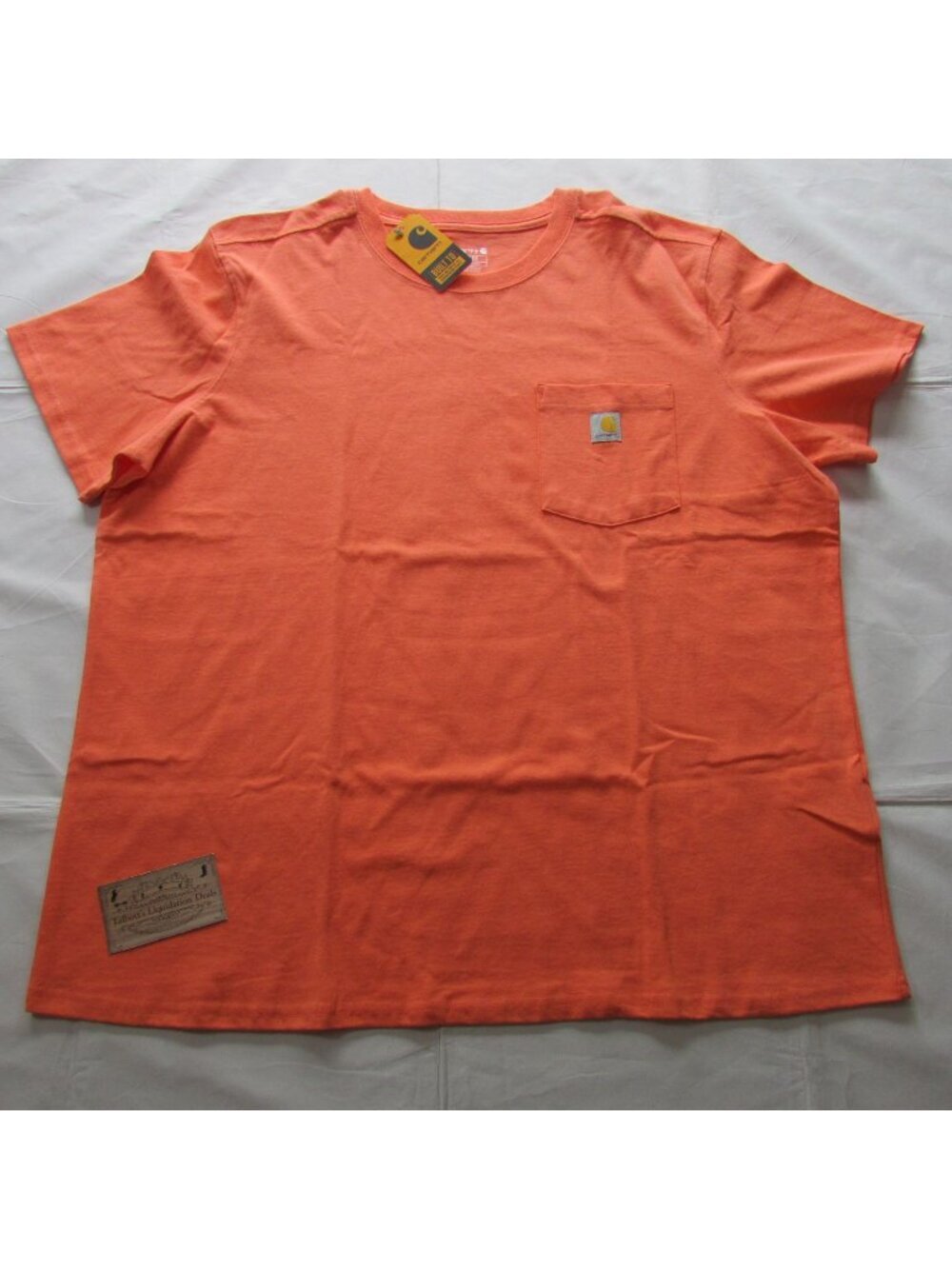 Carhartt Women's XL Loose Fit Heavyweight Short Sleeve Pocket T-Shirt Fresh Salm